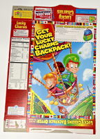 1999 Empty General Mills Lucky Charms Around-the-World 14 Oz Cereal Box U198/34