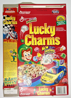 2000 Empty Lucky Charms Sparkling Rainbow Marshmallows 14 Oz Cereal Box U198/41