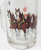 1970's Rare Budweiser Clydesdales Mug Beer Glass Barware Man Cave 12oz U94