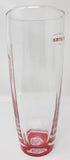 Rare Budweiser Red Beer Glass Barware Man Cave 16oz U94