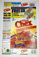 2001 Empty General Mills Wheat Chex 16OZ Cereal Box SKU U198/127