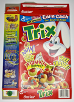 1999 Empty Trix Watermelon & Skittles (Not Inlcuded) 12OZ Cereal Box SKU U198131