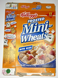 2004 Empty Kellogg's Frosted Mini-Wheats 19OZ Cereal Box SKU U198/100