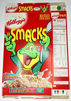 1999 Empty Kellogg's Smacks Funformation 17.6OZ Cereal Box SKU U198/94