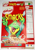 1999 Empty Kellogg's Smacks Funformation 17.6OZ Cereal Box SKU U198/94