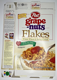 1999 Empty Post Grape Nuts Flakes 18OZ Cereal Box SKU U198/110