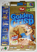 2004 Empty Post Golden Crisp 18OZ Cereal Box SKU U198/96