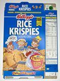 1997 Empty Kellogg's Rice Krispies Flipper Facts 10OZ Cereal Box SKU U198/116