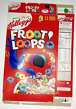 1999 Empty Kellogg's Froot Loops 15OZ Cereal Box SKU U198/120