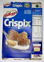 2000 Empty Kellogg's Crispix 12OZ Cereal Box SKU U198/114