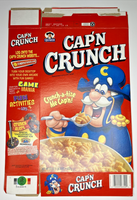 2002 Empty Cap'n Crunch 22OZ Cereal Box SKU U198/136