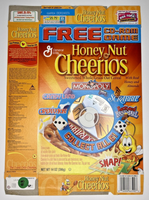 2004 Empty Honey Nut Cheerios CD Rom Game 14OZ Cereal Box SKU U198/98