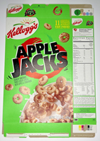 1999 Empty Kellogg's Apple Jacks 15OZ Cereal Box SKU U200/350