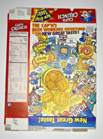 1998 Empty Cap'n Crunch New Great Taste 16OZ Cereal Box SKU U200/372