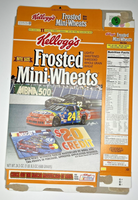 1997 Empty Frosted Mini-Wheats NASCAR Credit 24.3OZ Cereal Box SKU U200/357