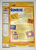 2000 Empty General Mills Sunrise Organic 12.5OZ Cereal Box SKU U200/326