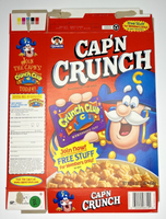 2001 Empty Cap'n Crunch Crunch Club 16OZ Cereal Box SKU U200/332