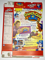 2001 Empty Cap'n Crunch Crunch Club 16OZ Cereal Box SKU U200/332