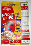 2001 Empty Froot Loops Disney Mini Bean Not Included 19.7OZ Cereal Box U200/324