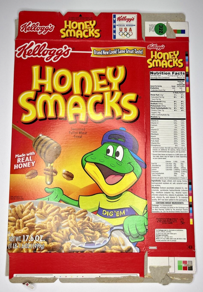 2005 Empty Kellogg's Honey Smacks 17.6 OZ Cereal Box SKU U200/322