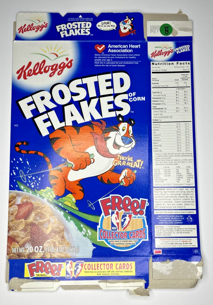 1998 Empty Frosted Flakes NBA Offer 20OZ Cereal Box SKU U200/320