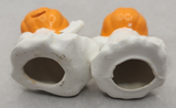 Vintage Halloween Ghost Set of Two Ceramic Ghosts with Pumpkins Heads PB198