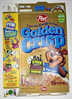 2000 Empty Golden Crisp Scooby Doo Poster (Not In Box) 18OZ Cereal Box U200/309