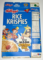 2003 Empty Rice Krispies Cartoon Network 13.5OZ Cereal Box SKU U200/301