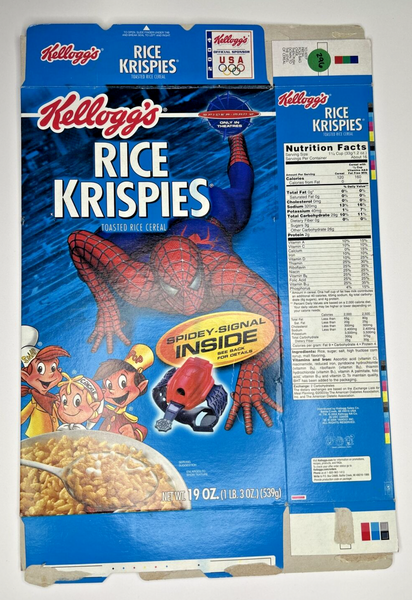 2005 Empty Rice Krispies Spidey Signal (Not in Box) 19OZ Cereal Box SKU U200/296