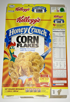 1998 Empty Kellogg's Honey Crunch Corn Flakes 21.3OZ Cereal Box SKU U200/311