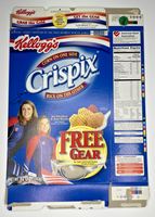 2002 Empty Crispix World Cup Gear Offer 12OZ Cereal Box SKU U200/293