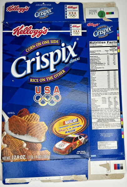 2005 Empty Kellogg's Crispix NASCAR 17.9OZ Cereal Box SKU U200/292