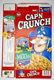 1999 Empty Cap'n Crunch Disney Mulan 22OZ Cereal Box SKU U200/275