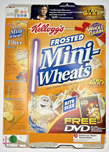 2006 Empty Mini-Wheats Star Wars Offer 19OZ Cereal Box SKU U200/270