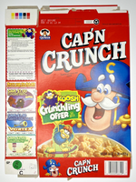 2000 Empty Cap'n Crunch Koosh Offer 16OZ Cereal Box SKU U200/271