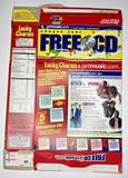 2001 Empty Lucky Charms Free CD Offer 20OZ Cereal Box SKU U200/282