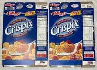 2002 Empty Kellogg's Crispix 12OZ Cereal Boxes Set of 2 SKU U199/236