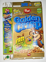 2001 Empty Golden Crips Nickelodeon Game Not Included 18OZ Cereal Box U200/263