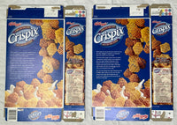 2002 Empty Kellogg's Crispix 12OZ Cereal Boxes Set of 2 SKU U199/236