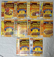 1990's-2000's Empty Honey Nut Cheerios 14OZ Cereal Boxes Lot of 10 SKU U199/244