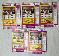 1990's Empty Raisin Bran Nascar 20 & 15OZ Cereal Boxes Lot of 5 SKU U199/226