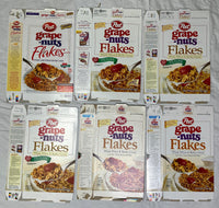 1990's-2000's Empty Grape Nuts Flakes 18OZ Cereal Boxes Lot of 6 SKU U199/233