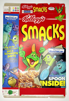 2002 Empty Smacks Monsters Inc Spoon Not Included 17.6OZ Cereal Box SKU U200/277