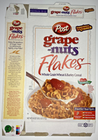 2003 Empty Post Grape Nuts Flakes 18OZ Cereal Box SKU U198/212