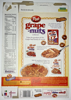 2003 Empty Post Grape Nuts Flakes 18OZ Cereal Box SKU U198/212