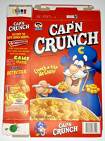 2003 Empty Cap'n Crunch Crunch-a-tize Me 16OZ Cereal Box SKU U198/213