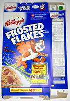 1998 Empty Kellogg's Frosted Flakes Microsoft Offer 20OZ Cereal Box SKU U198/214