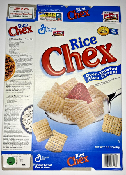 2004 Empty General Mills Rice Chex 15.6OZ Cereal Box SKU U198/211