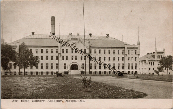 Blees Military Academy Macon MO Postcard PC279