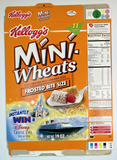 2001 Empty Kellogg's Mini Wheats Disney Cruise 19OZ Cereal Box SKU U198/157